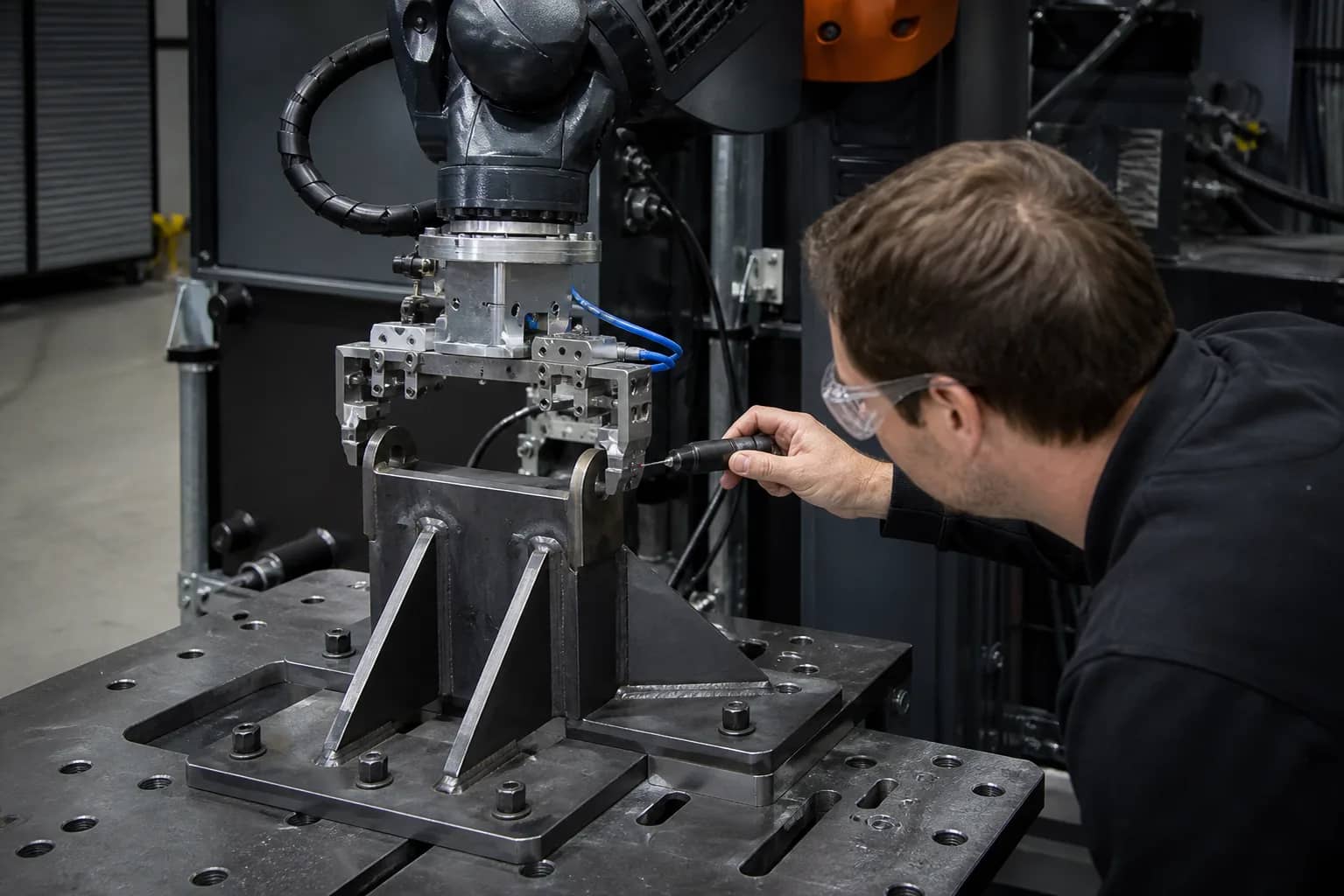 Custom EOAT & Robot Base shown in its intended application
